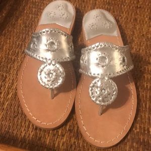 Jack Rogers - Silver - size 7 M - never worn!